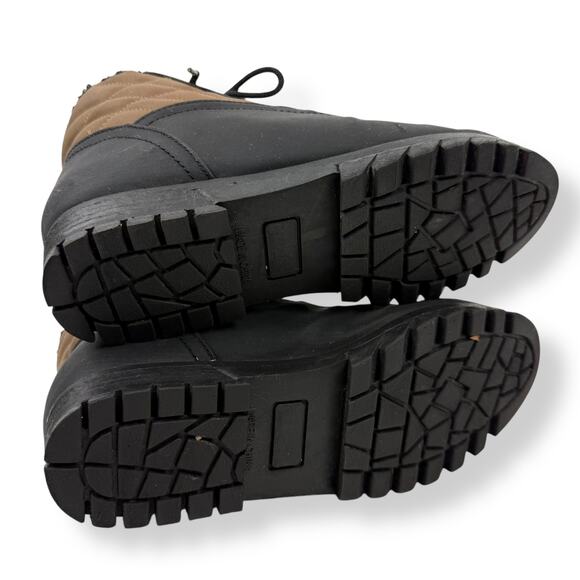 Vintage 80's waterproof black and brown lace up boots by JUDITH SPORT - Picture 5 of 14